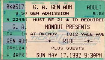 Ride - 17th May 1992