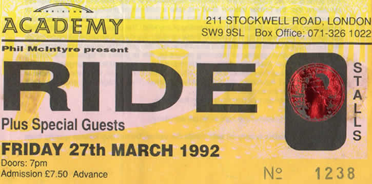 Ride - Brixtn Academy ticket
