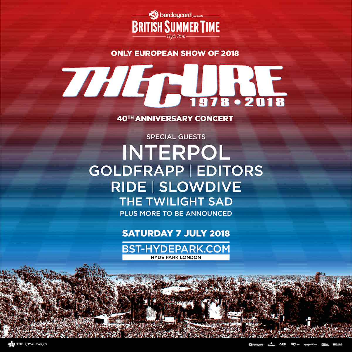 The Cure British Summer Time poster