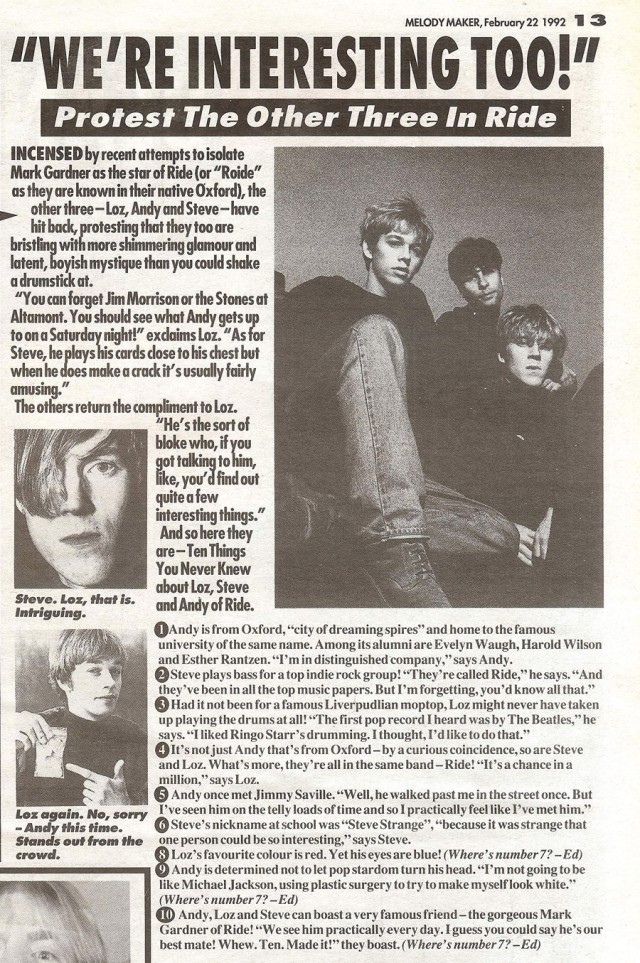 Melody Maker article